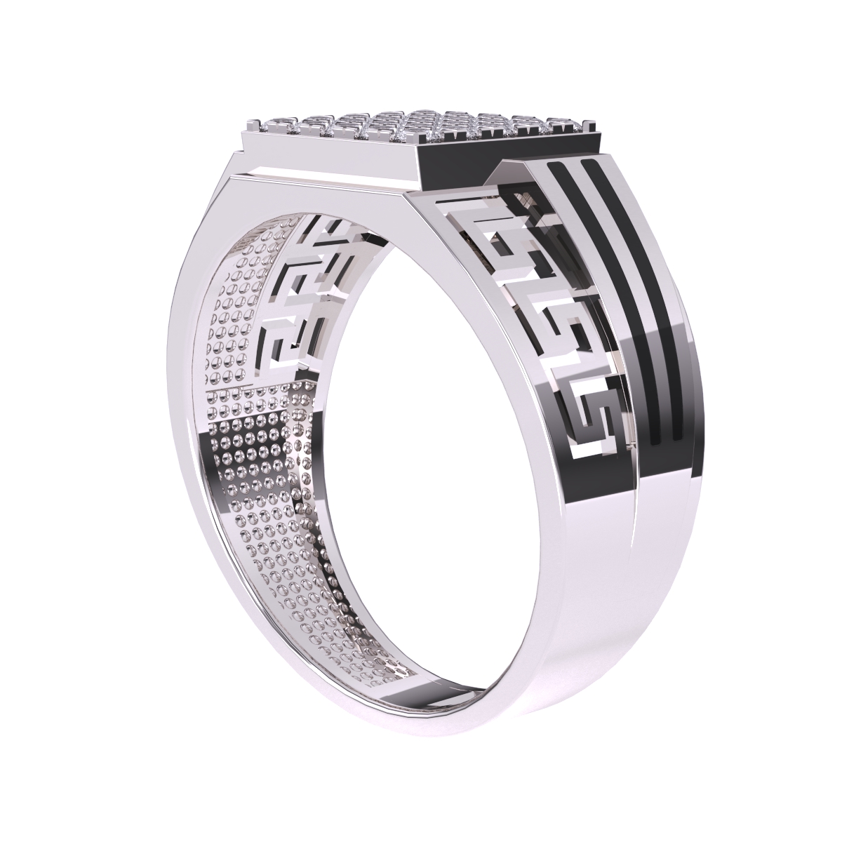 Stackable Round Diamond Ring For Men